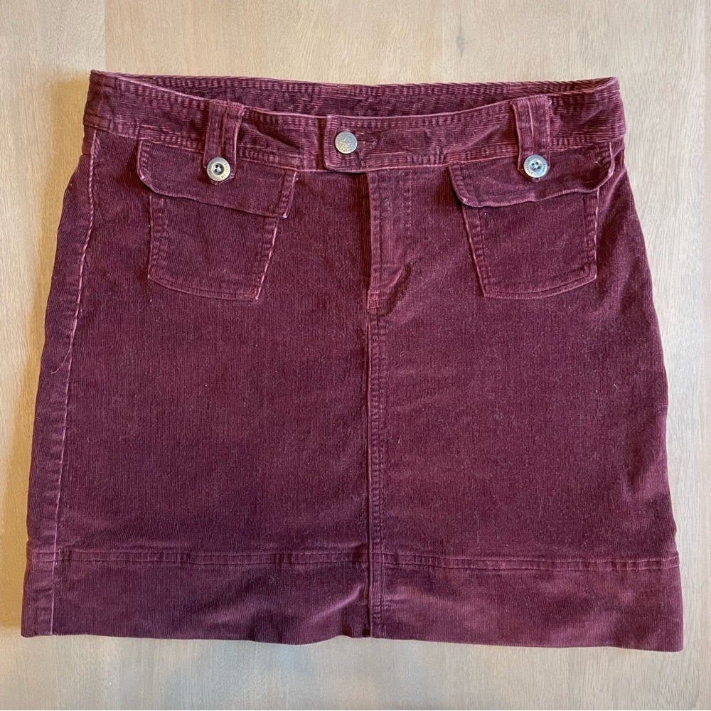 Patagonia Burgundy Corduroy Mini Skirt - Picture 3 of 12